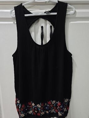 TORRID Open Back Embroidered Tank